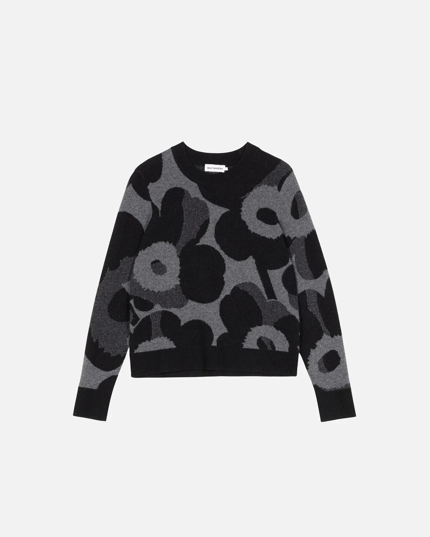 Aukio Unikko Cashmere Sweater | Black, Charcoal