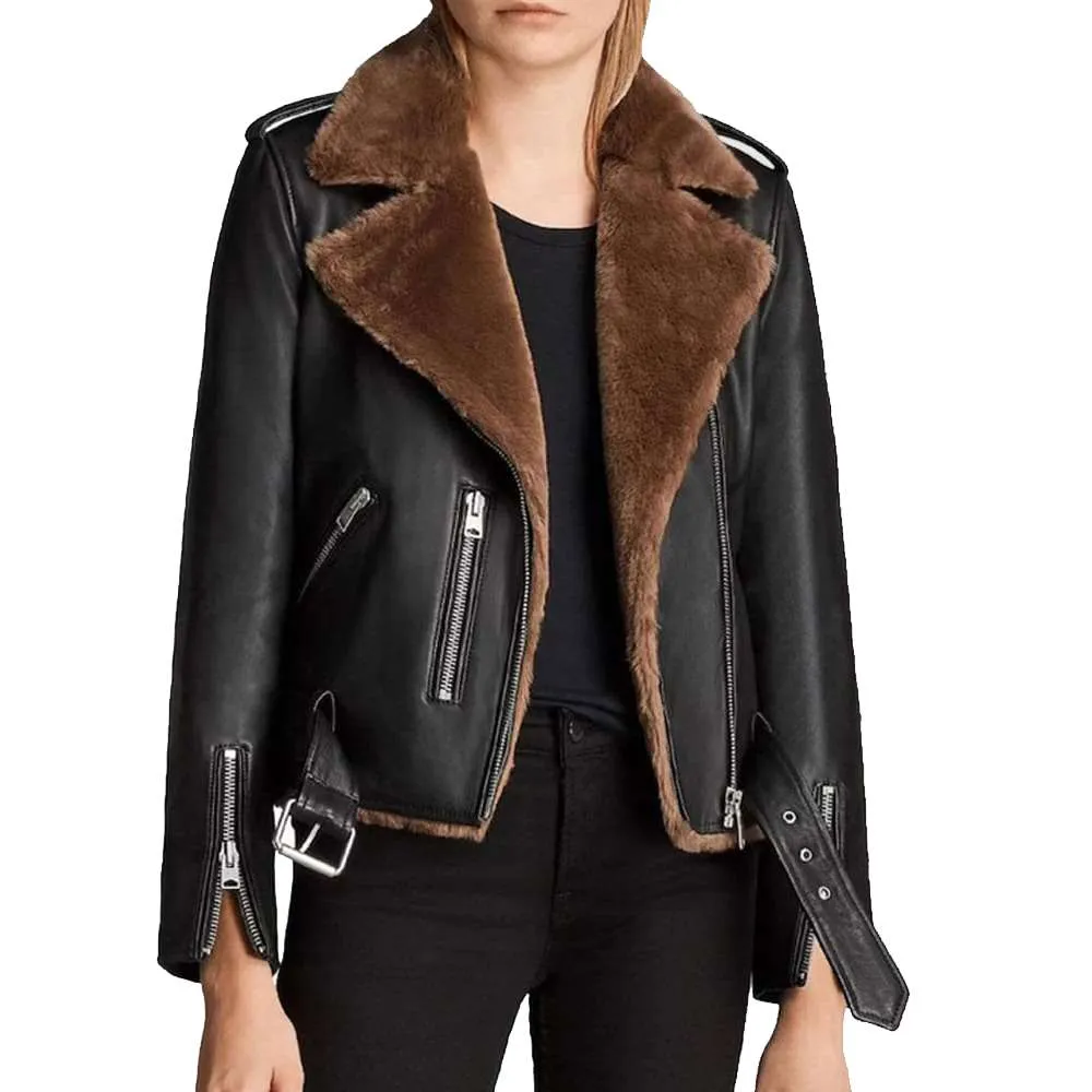 B3 Aviator Shearling Fashion Black Leather Jacket