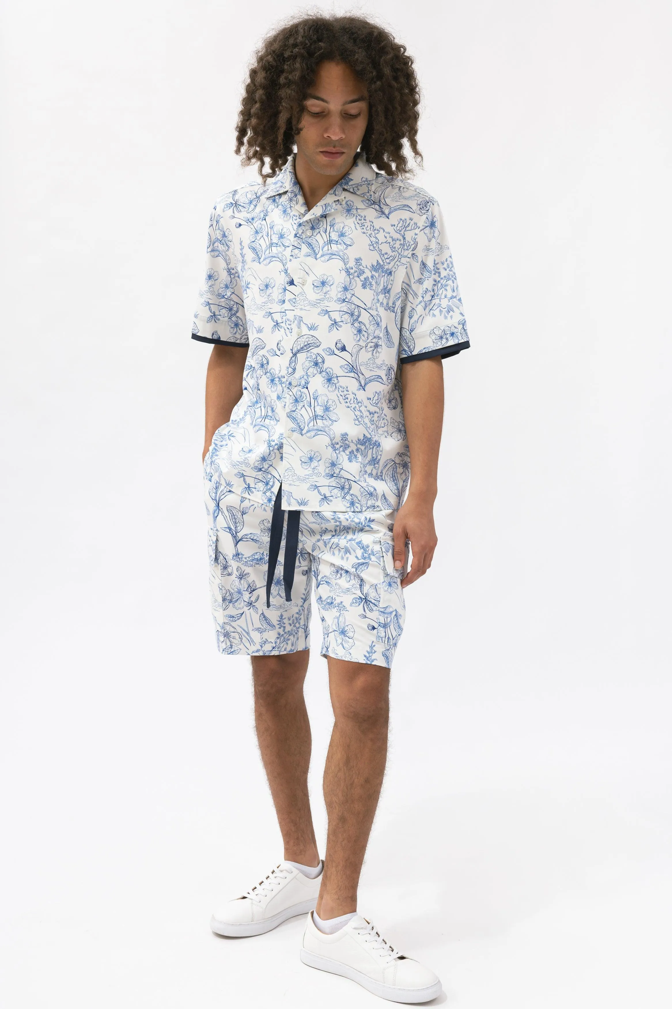 Bamboo Short Sleeve Patterned Shirt