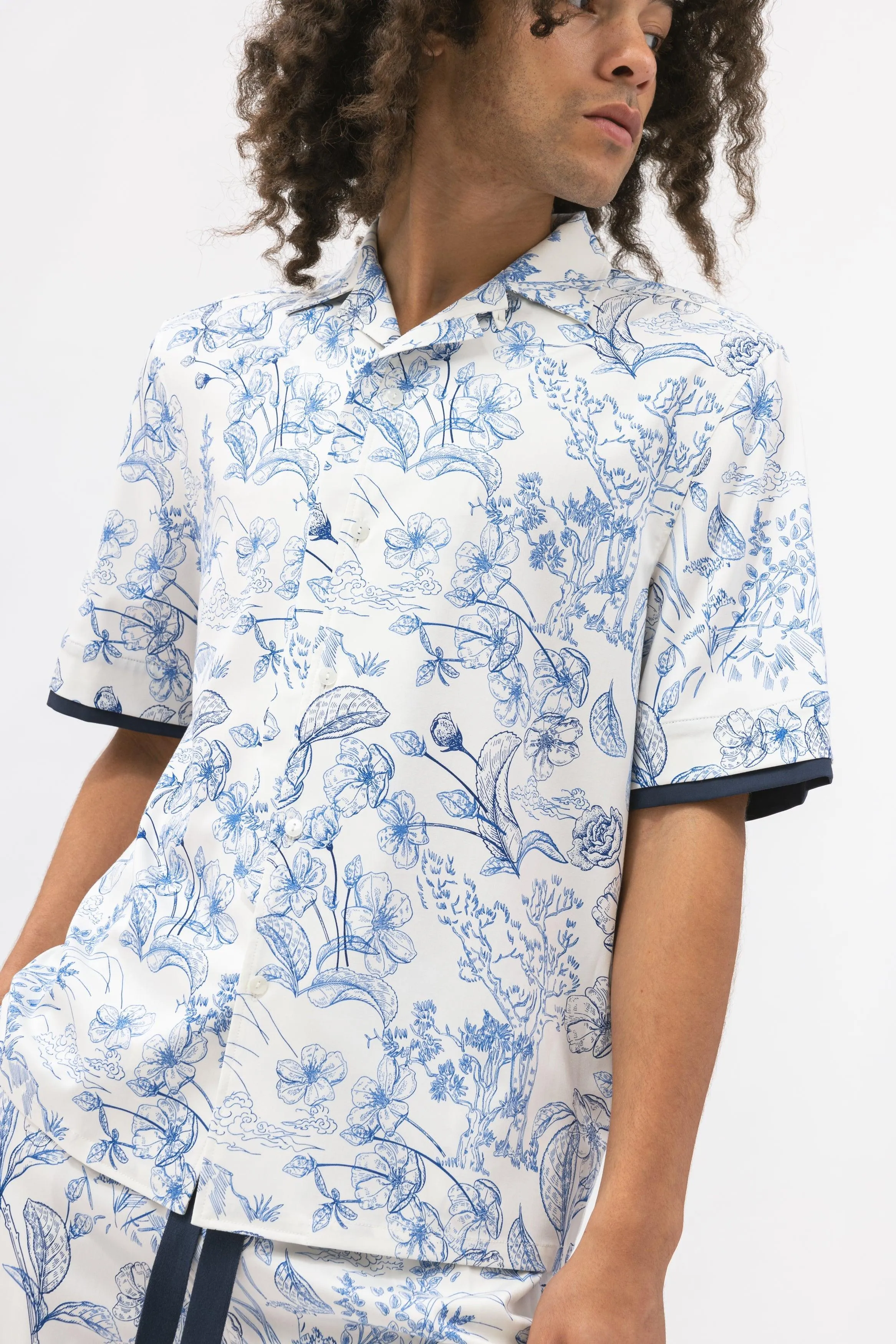 Bamboo Short Sleeve Patterned Shirt