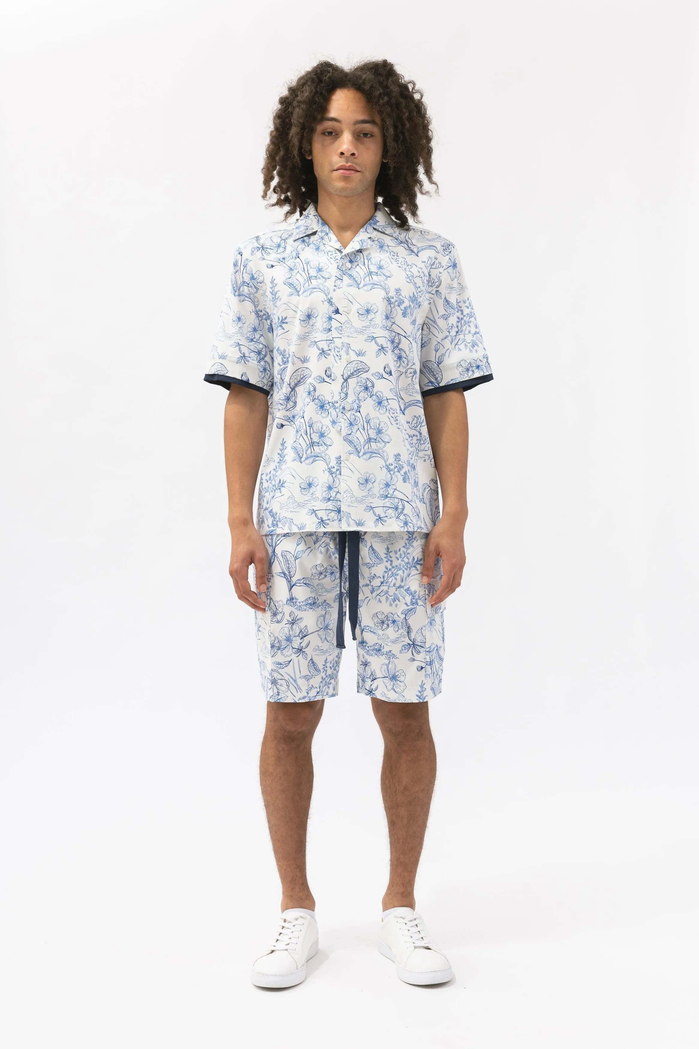 Bamboo Short Sleeve Patterned Shirt