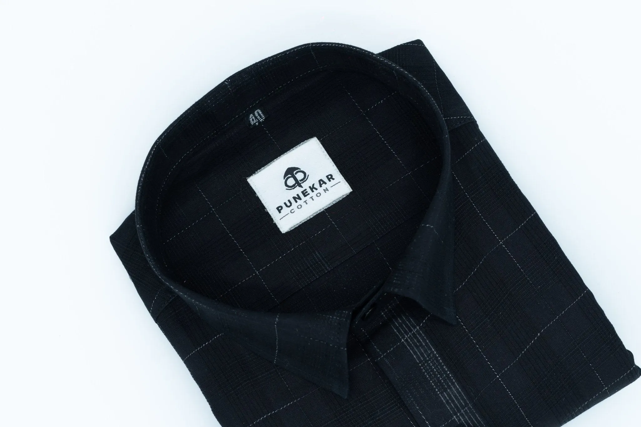 Black Color Pure Cotton Shirts For Men