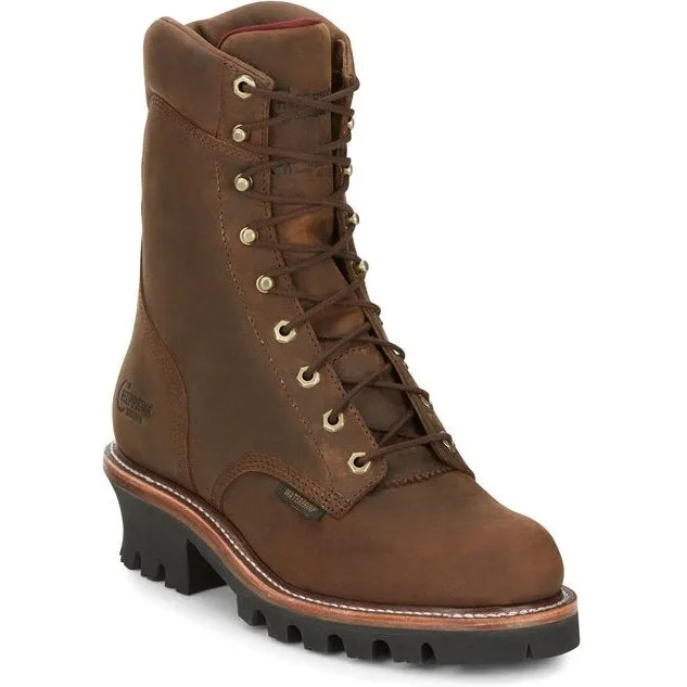 Chippewa Men's Super Dna 9" Plain Toe 400G Insulated Lace Up Work Boot -Brown- 59408