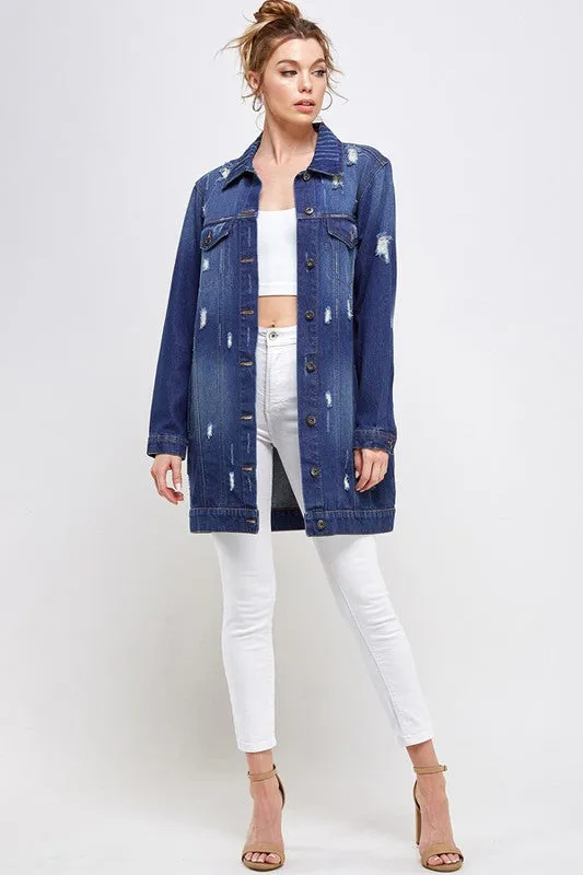 DENIM On Repeat Distressed Washed Jacket(3 colors)