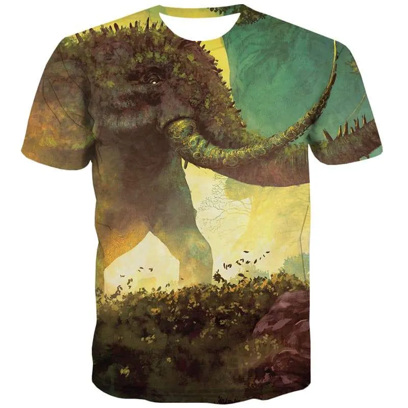 Elephant T shirts Men Animal T shirts Funny Forest Shirt Print Colorful T-shirts 3d Harajuku Tshirts Novelty