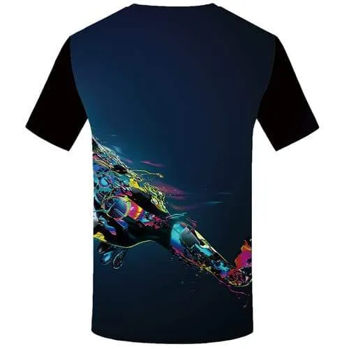 Galaxy Space T shirts Men Graffiti T shirts Funny Colorful T-shirts Graphic Harajuku T-shirts 3d Short Sleeve Hip hop Men women