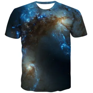 Galaxy T shirts Men Planet Shirt Print Starry Sky Tshirt Printed Colorful T-shirts 3d Harajuku T-shirts Graphic