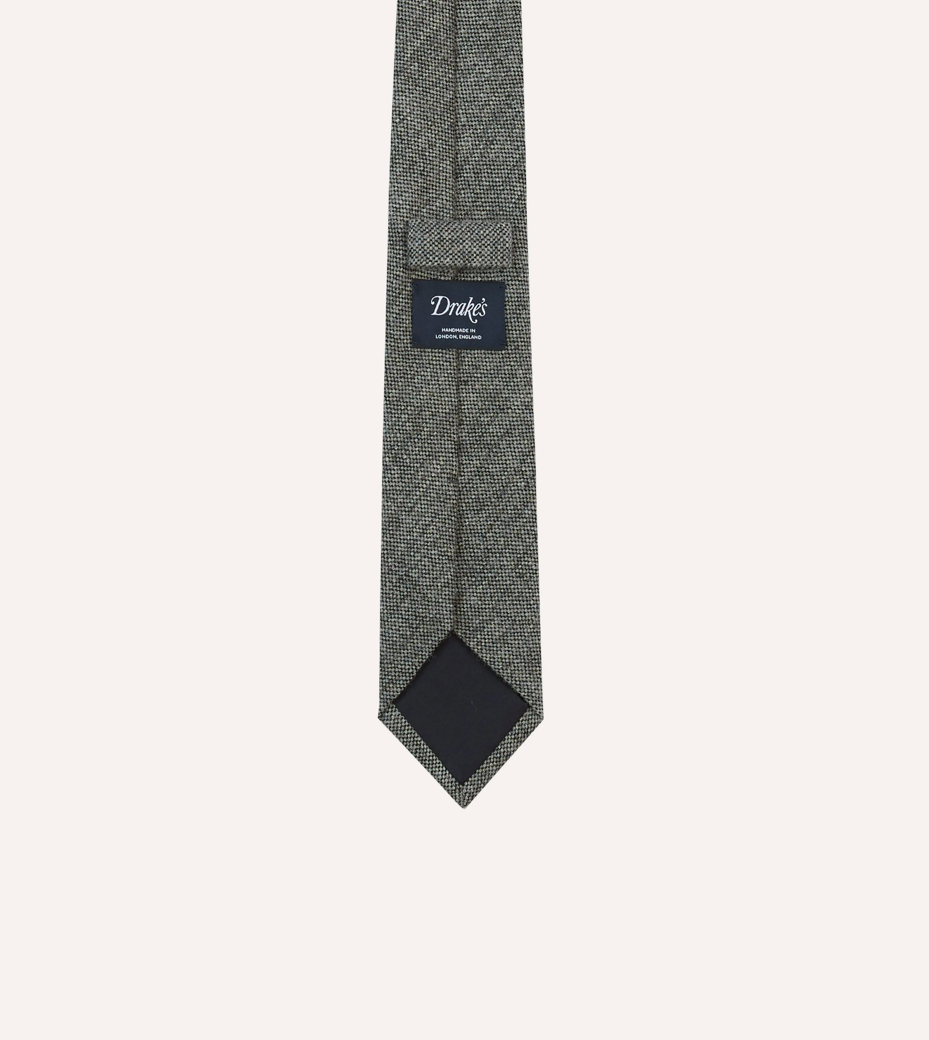 Grey Shetland Wool Tipped Tie