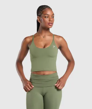 Gymshark Everyday Shelf Cami Tank - Core Olive