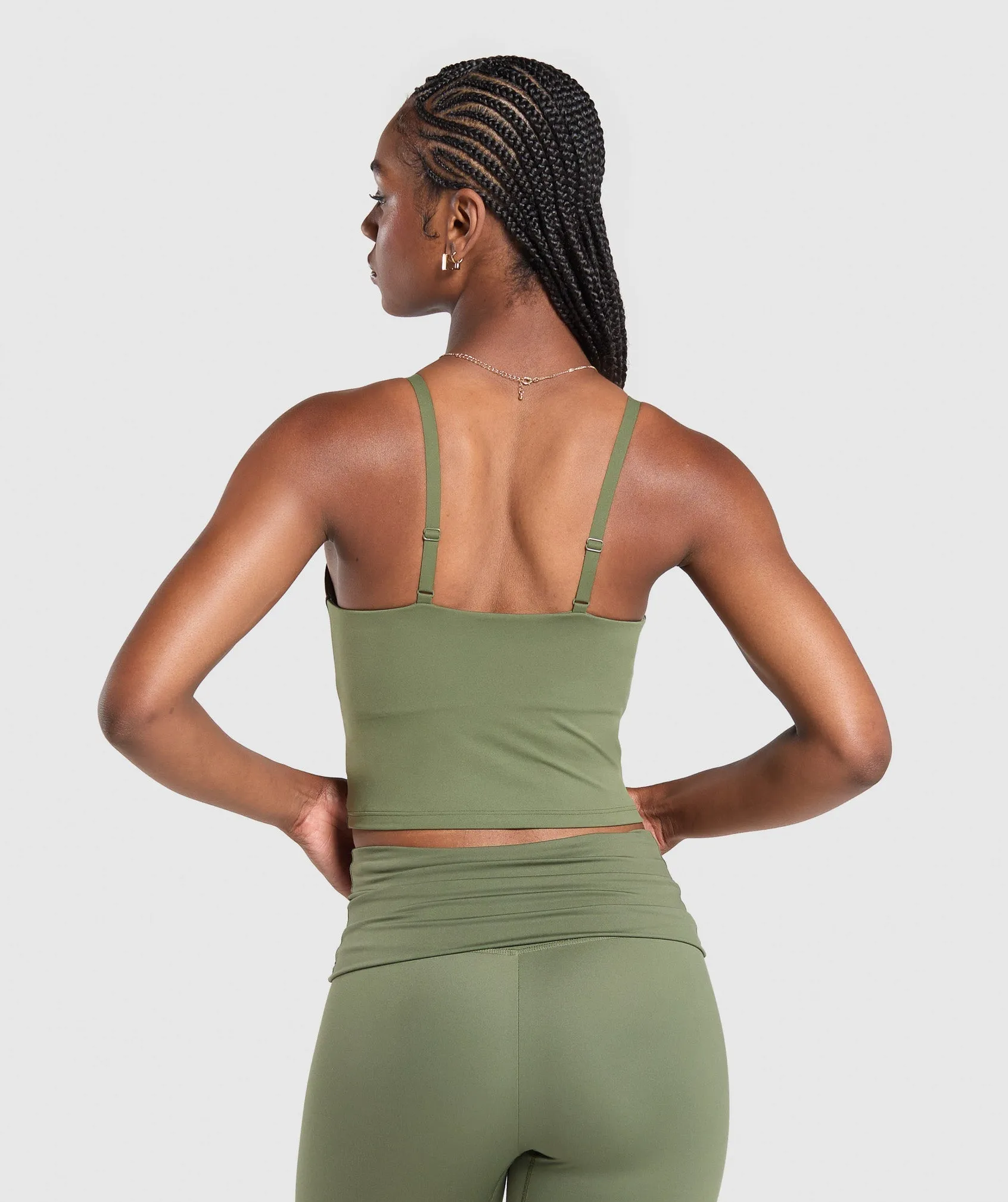 Gymshark Everyday Shelf Cami Tank - Core Olive