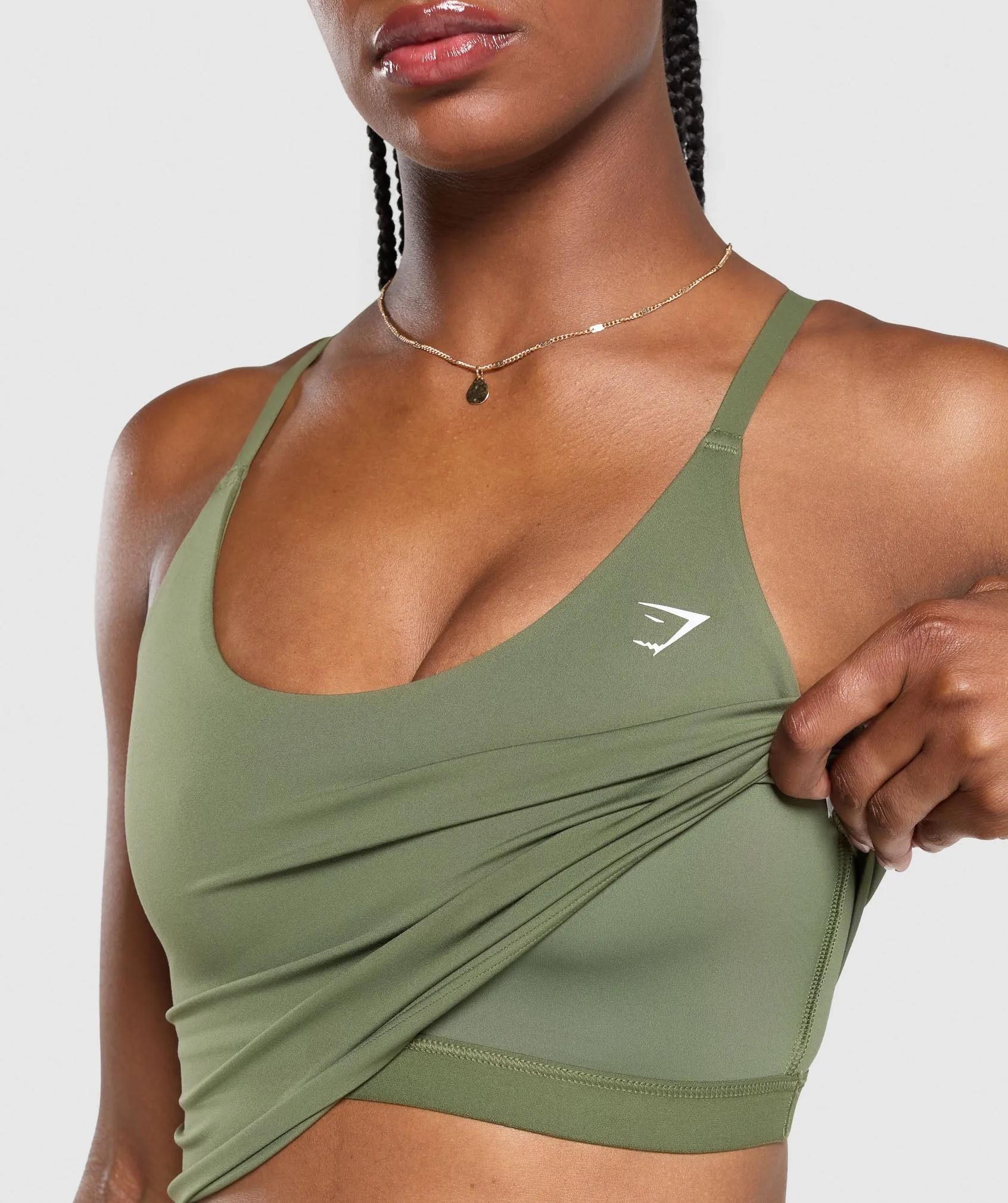 Gymshark Everyday Shelf Cami Tank - Core Olive