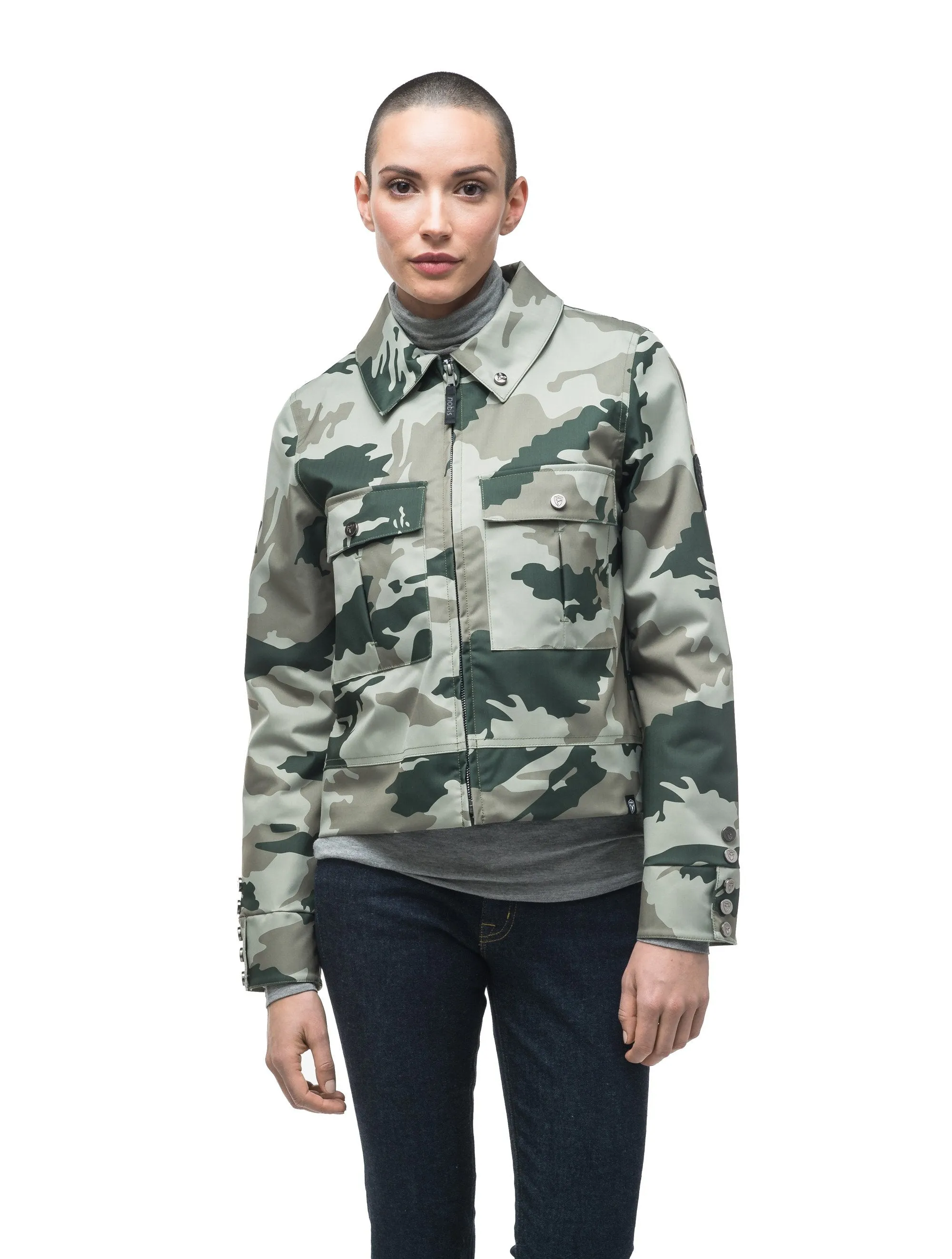 Isabella Women's Military Cropped Jacket