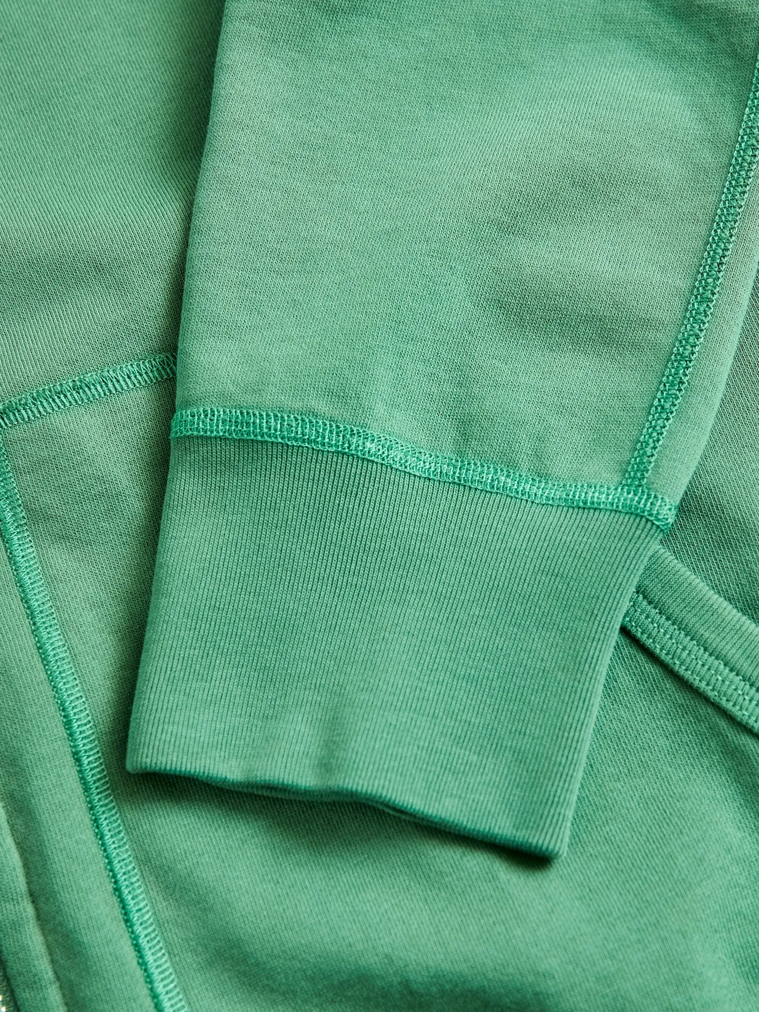 Lightweight Zip Hoodie in Lawn Green