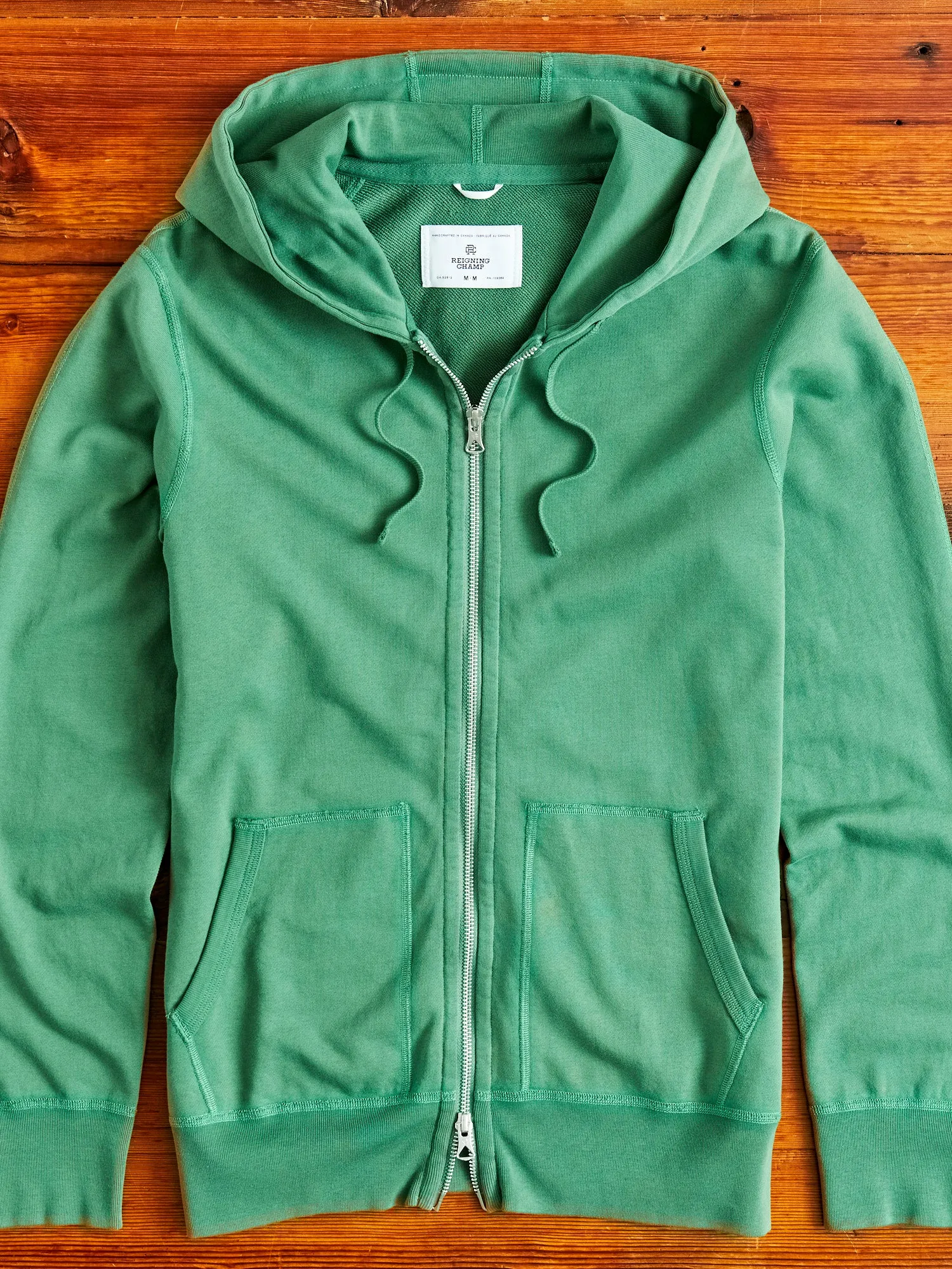 Lightweight Zip Hoodie in Lawn Green