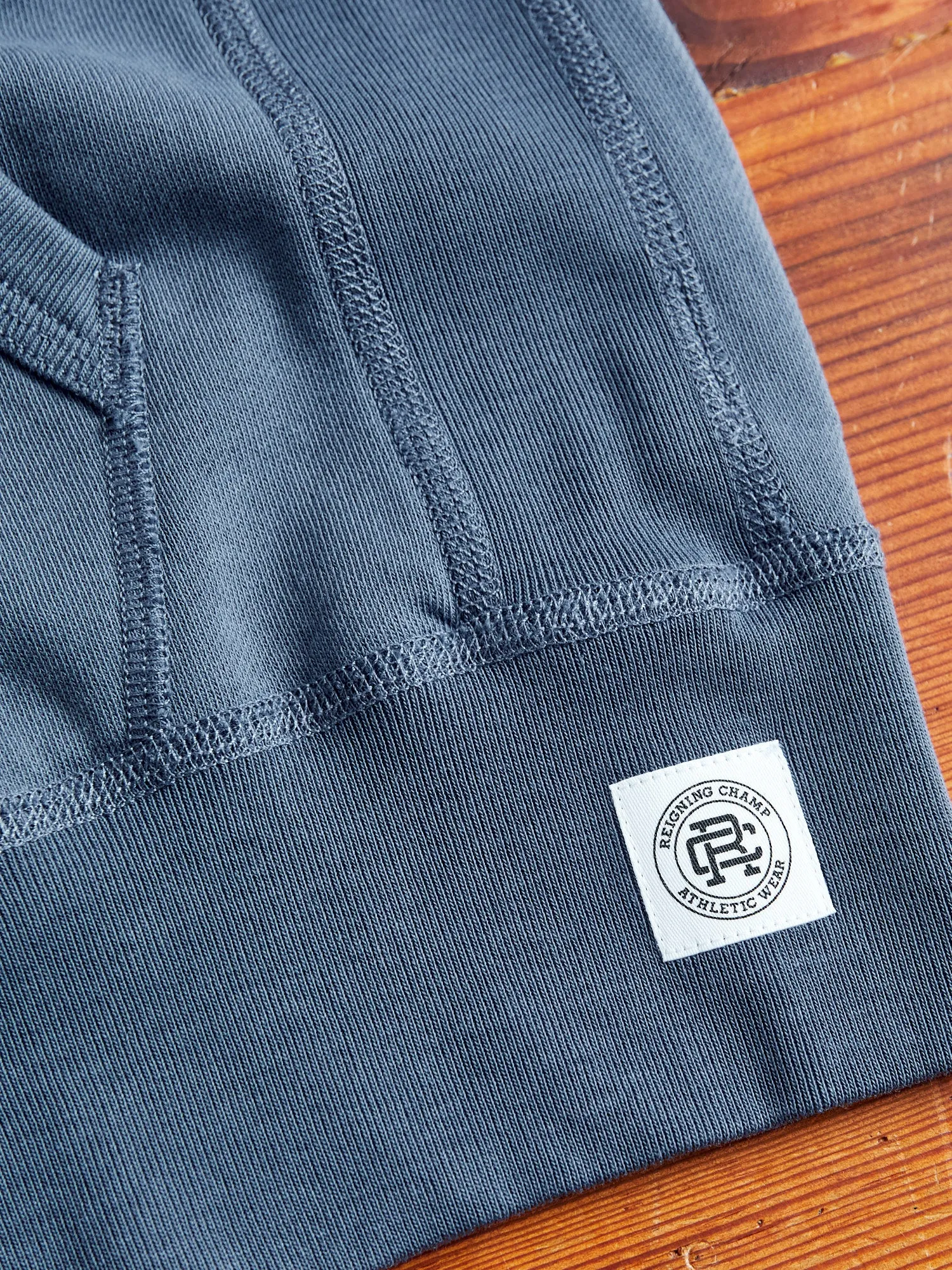 Lightweight Zip Hoodie in Washed Blue