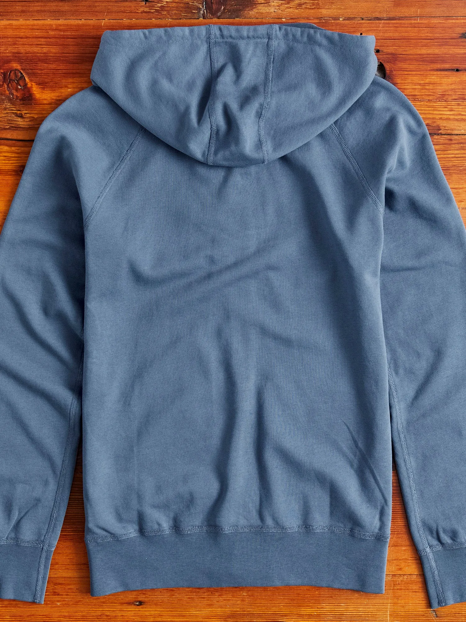 Lightweight Zip Hoodie in Washed Blue