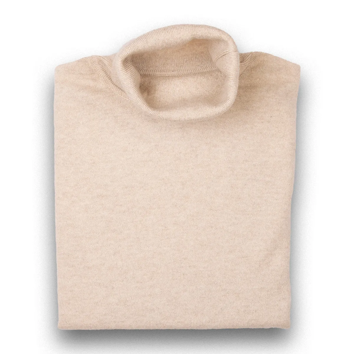 Linen Elgin 2ply Roll Neck Cashmere Sweater