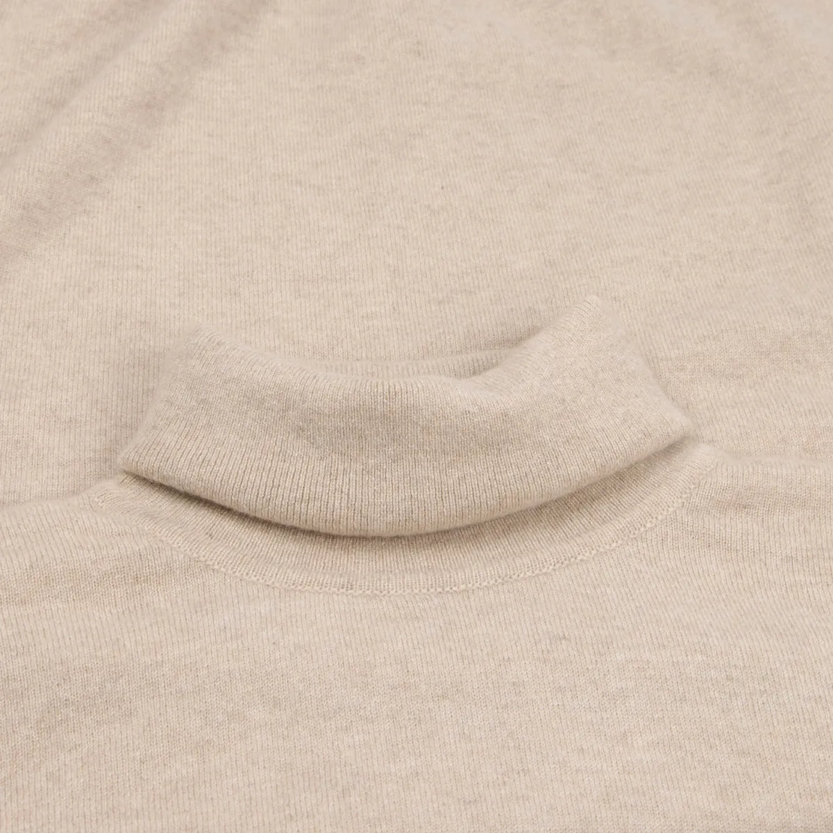 Linen Elgin 2ply Roll Neck Cashmere Sweater