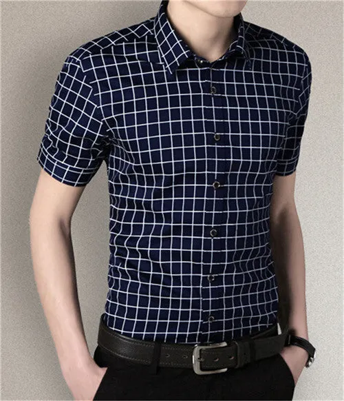 Men Shirt 2017 Summer New Arrival Fashion Short Sleeve Casual Slim Fitness Cotton.