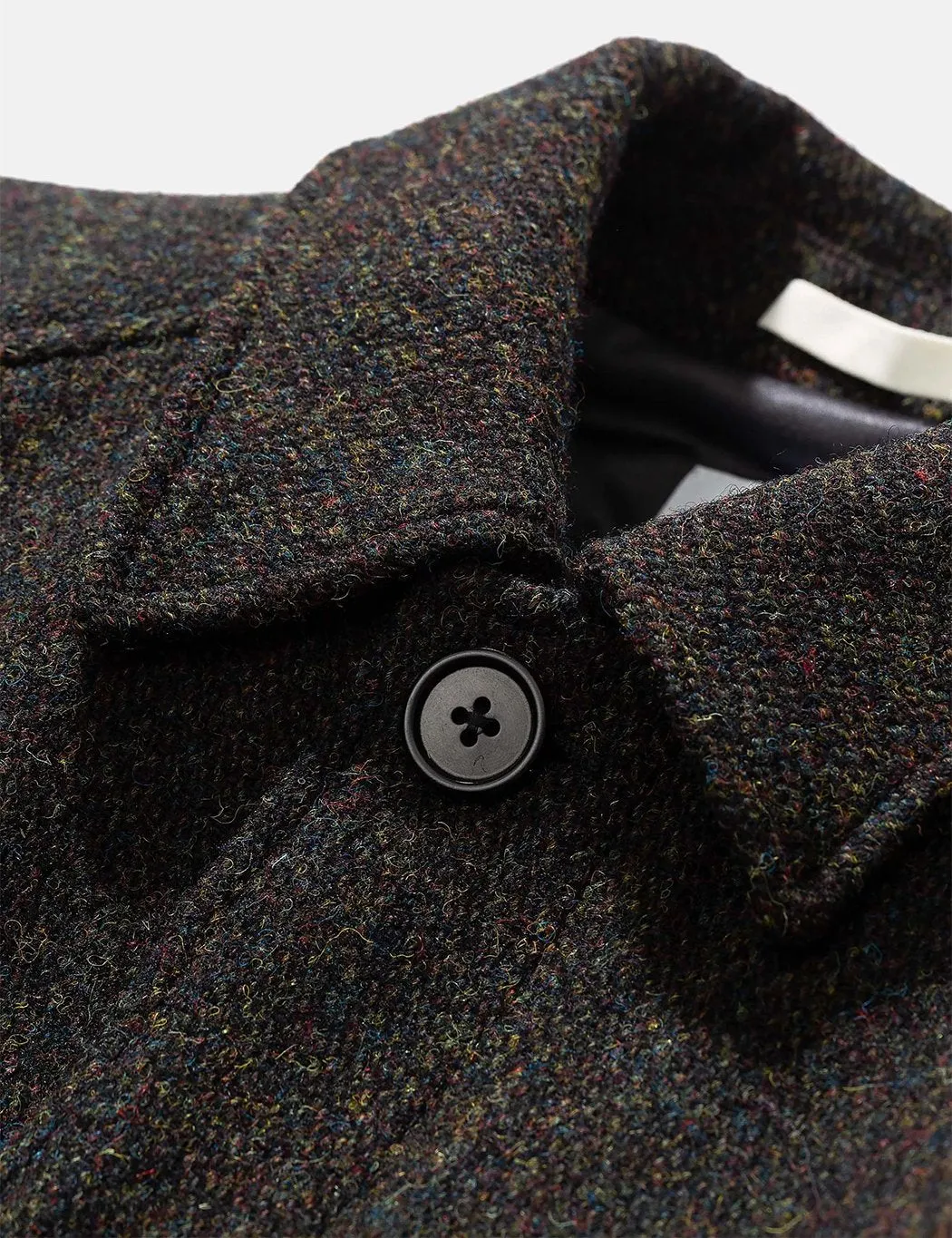 Norse Projects Svalbard Harris Tweed Coat - Black Multi