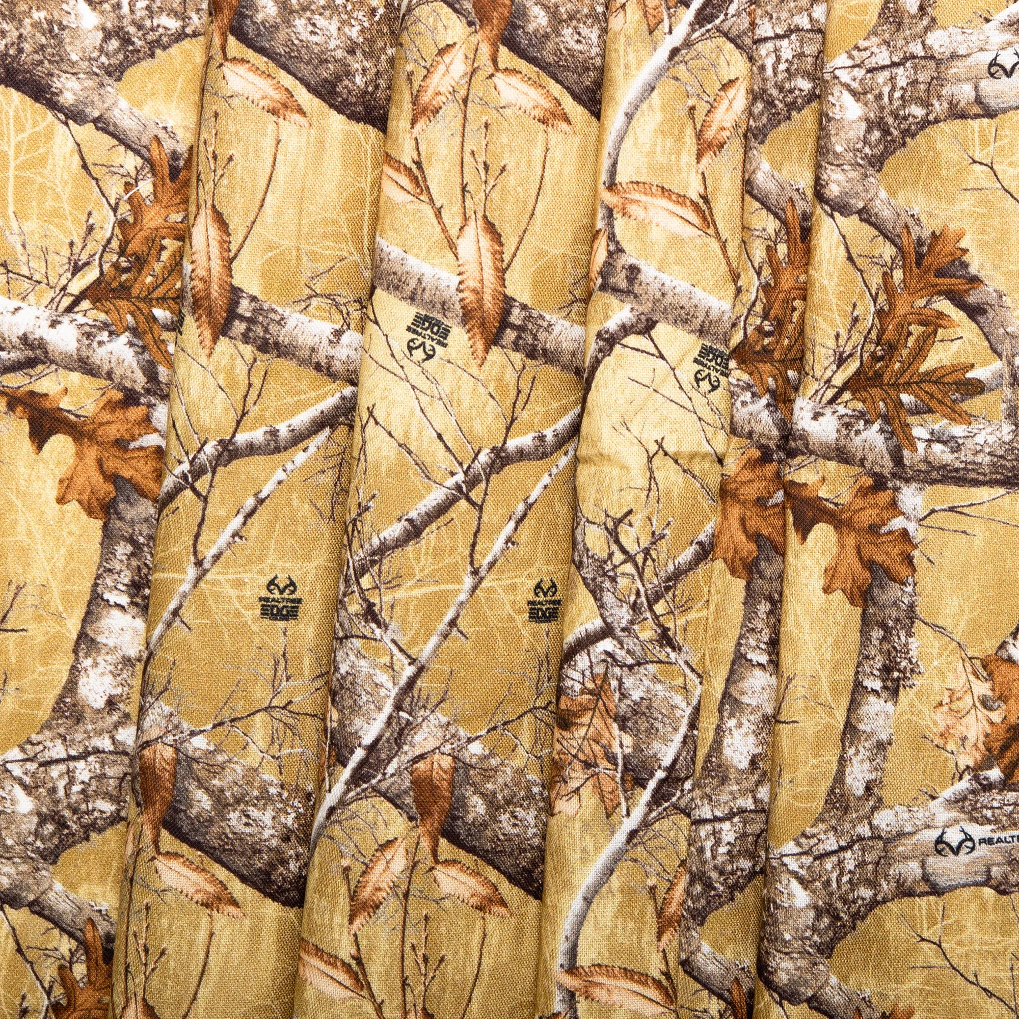 Printed cotton - REAL TREE - Brown