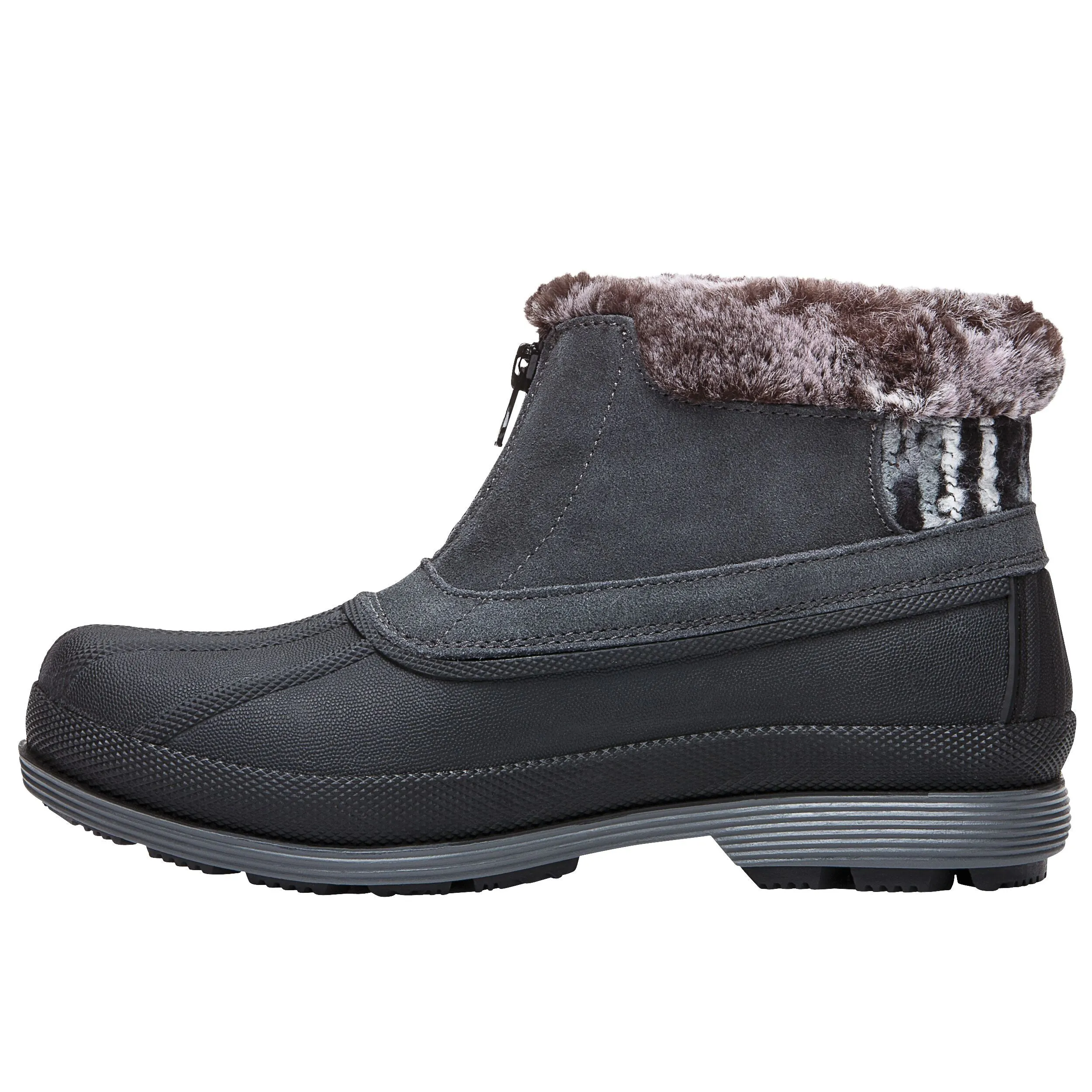 Propet Women Lumi Ankle Zip WBX012S - Insulated Waterproof Winter Booties -Gray