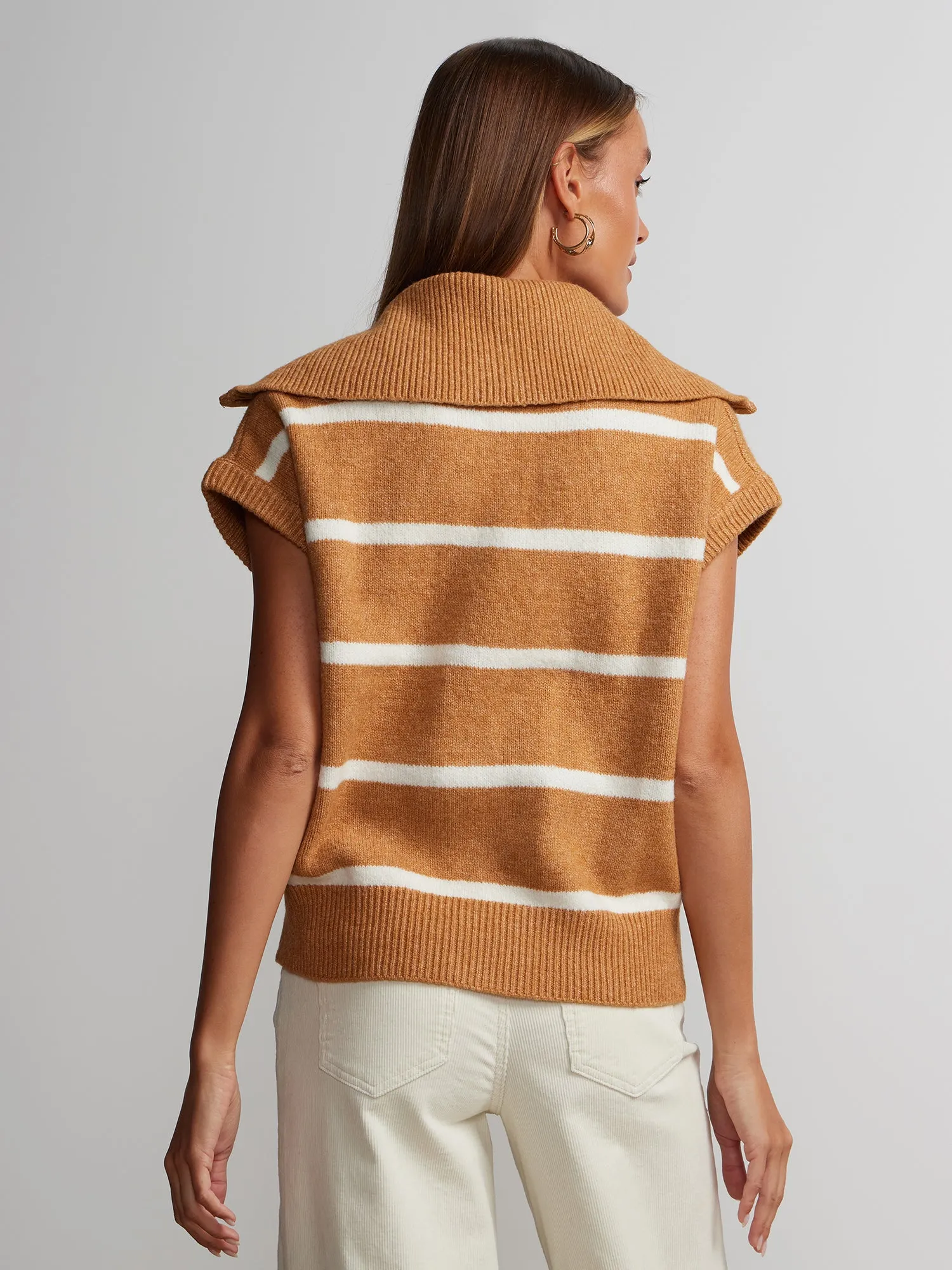 Quarter Zip Striped Pullover