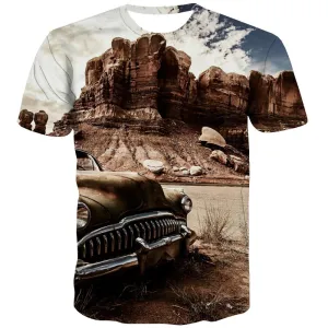 Racing Car T shirts Men Metal Tshirt Printed City T shirts Funny Gray Tshirts Casual Retro T-shirts Graphic