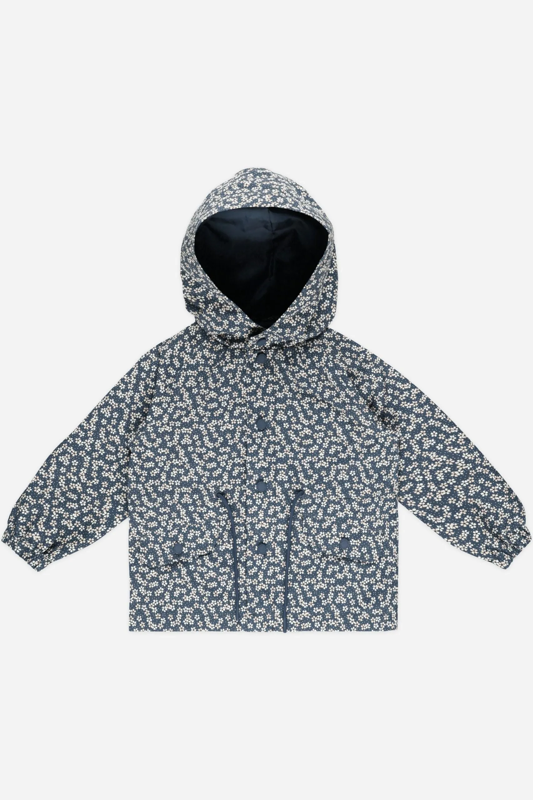 Raincoat | Blue Floral Indigo