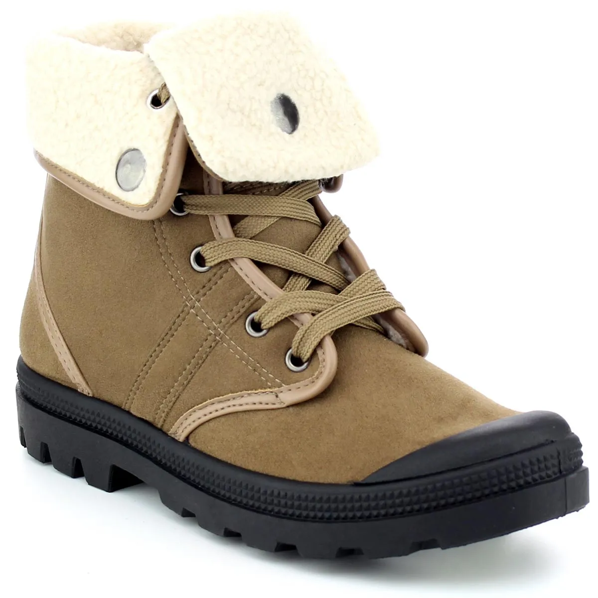 Refresh Footwear Women's Faux Shearling Fold Down Warm Winter Boot