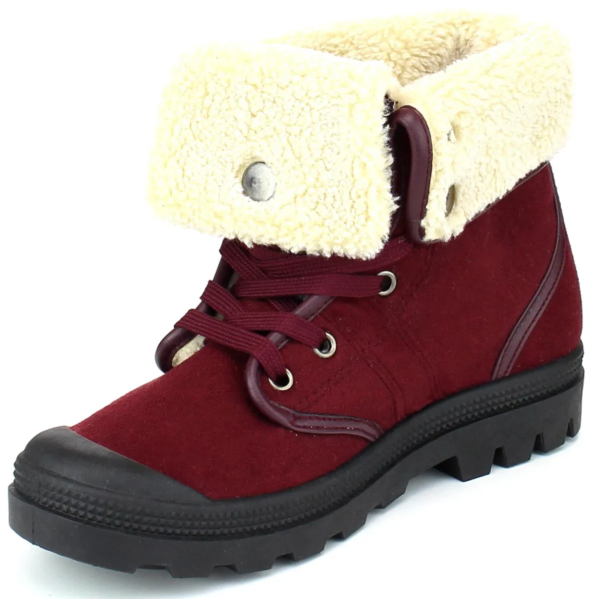 Refresh Footwear Women's Faux Shearling Fold Down Warm Winter Boot