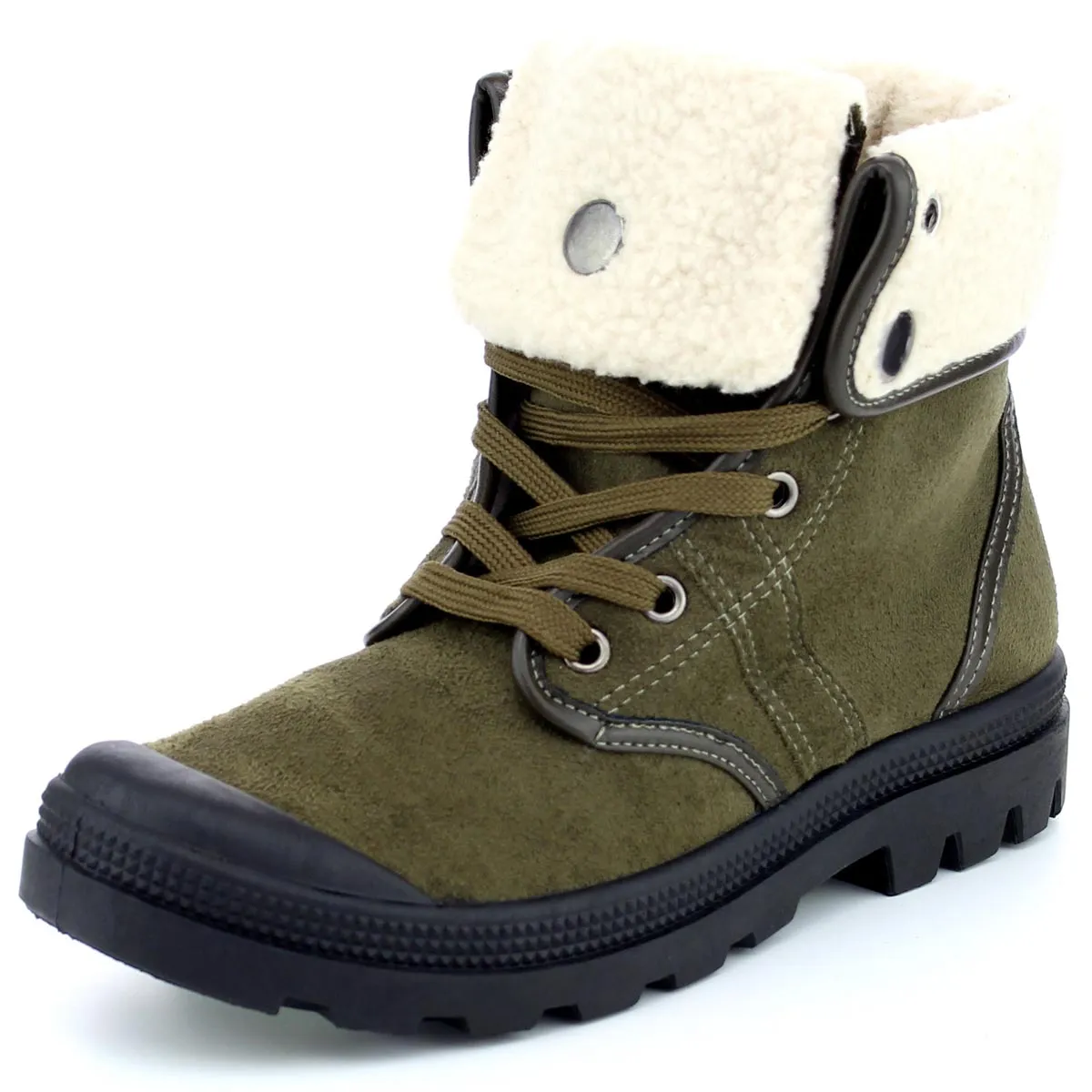 Refresh Footwear Women's Faux Shearling Fold Down Warm Winter Boot