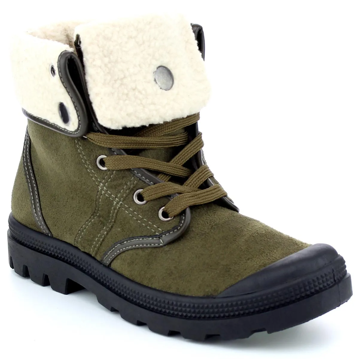 Refresh Footwear Women's Faux Shearling Fold Down Warm Winter Boot