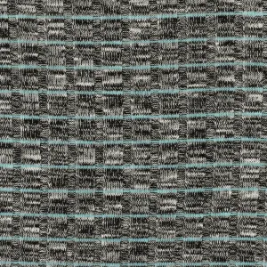 Sky Blue-Black-White Stripe Texture Stretch 9x4 Rib Knit Fabric