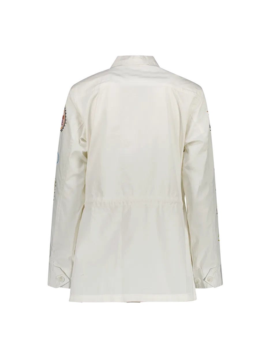 Sloane Utility White Embroidery Jacket