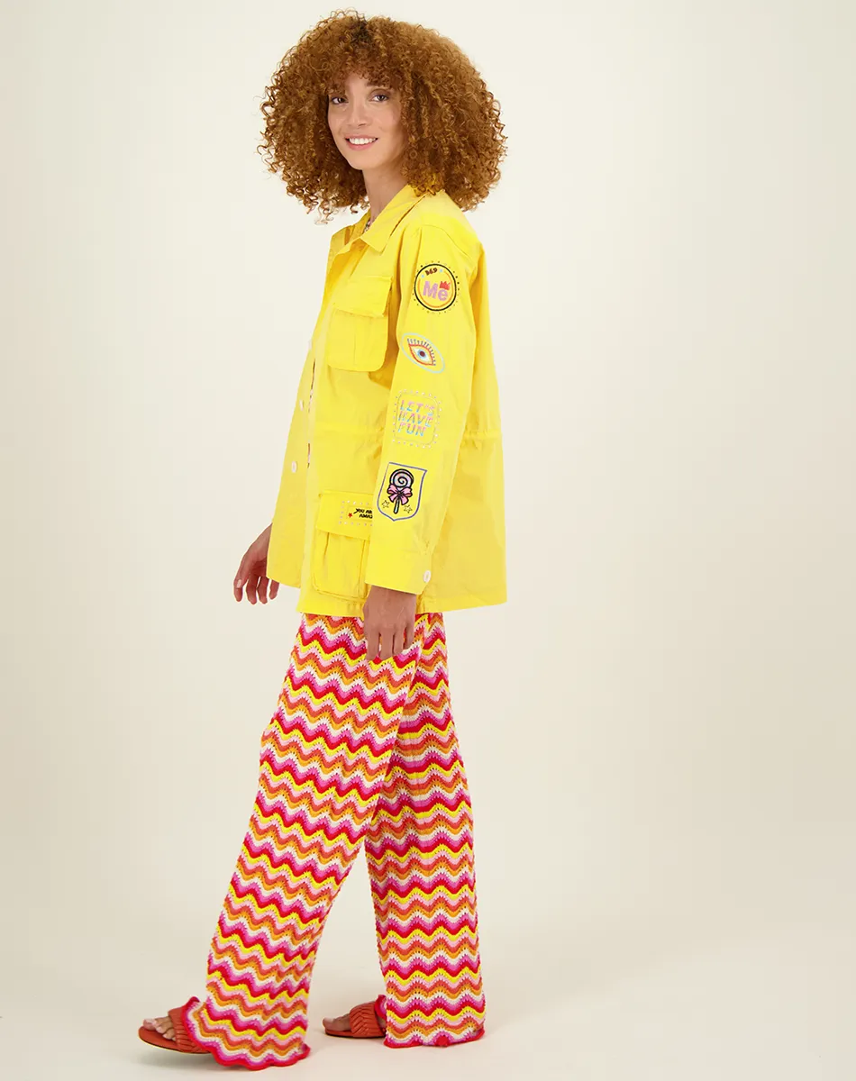 Sloane Utility Yellow Embroidery Jacket