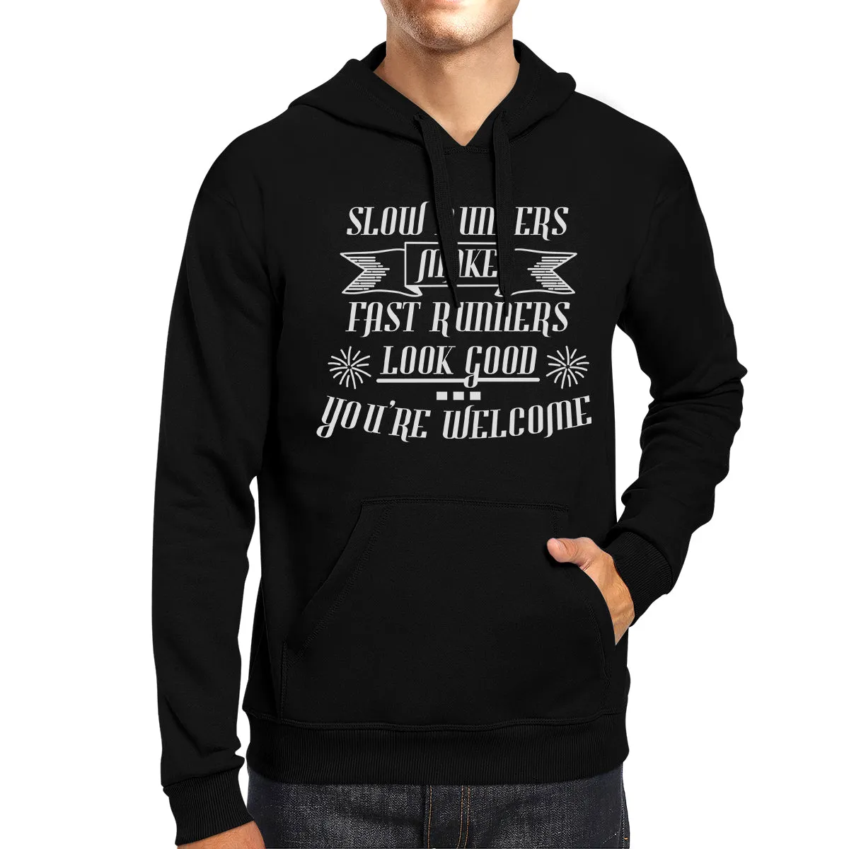 Slow Fast Runners Unisex Pullover Hoodie Cute Gym Hooded Sweatshirt