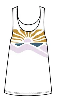 Sunsets Organic Cotton Vest - Marshmallow