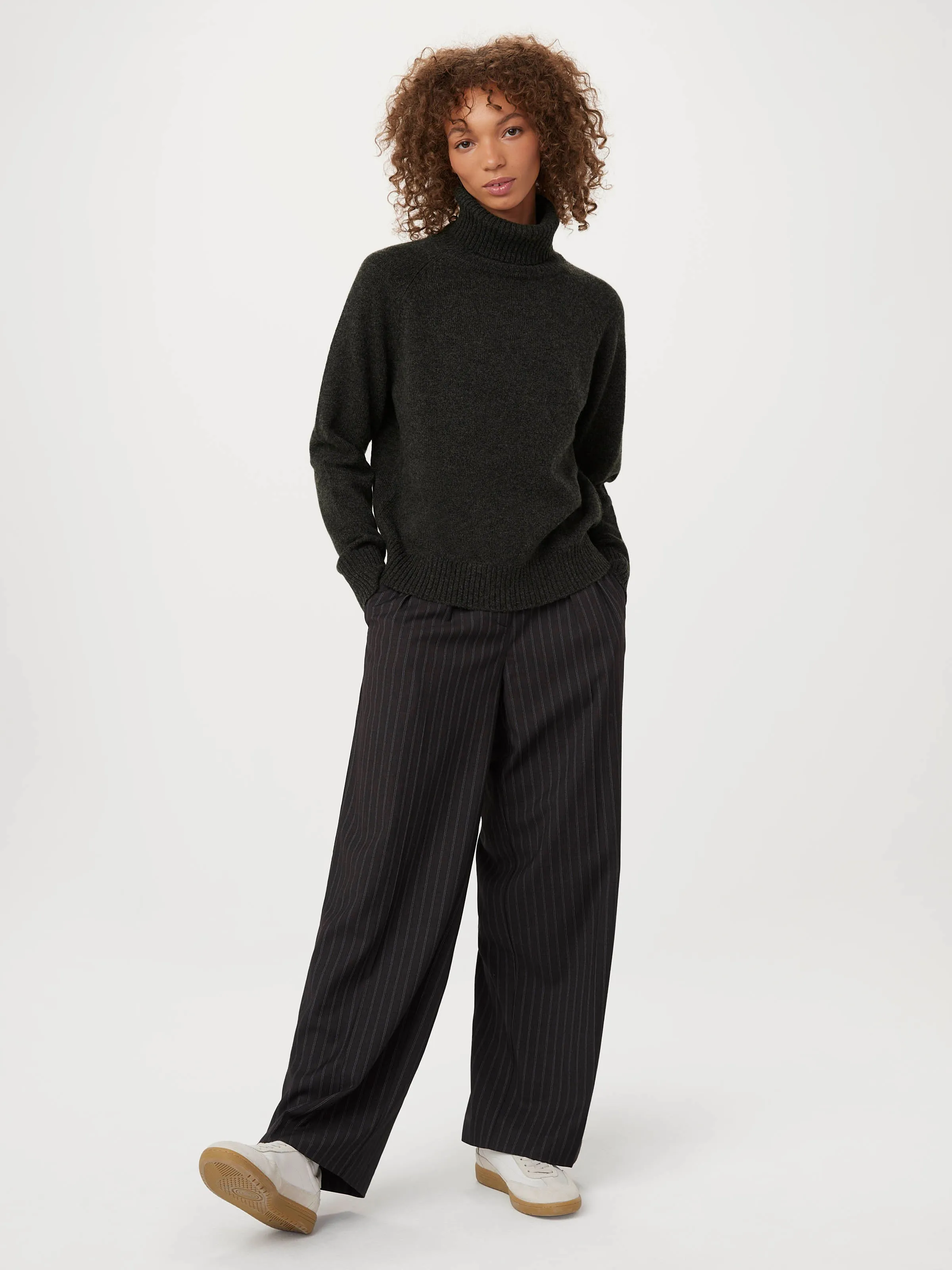 The Yak Wool Turtleneck in Charcoal Grey