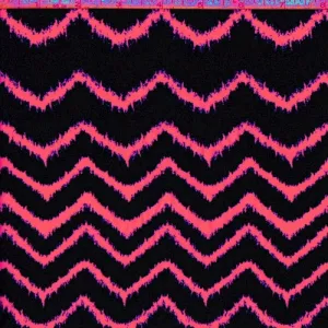 Violet/Hot Pink Ikat Chevron Challis Fabric