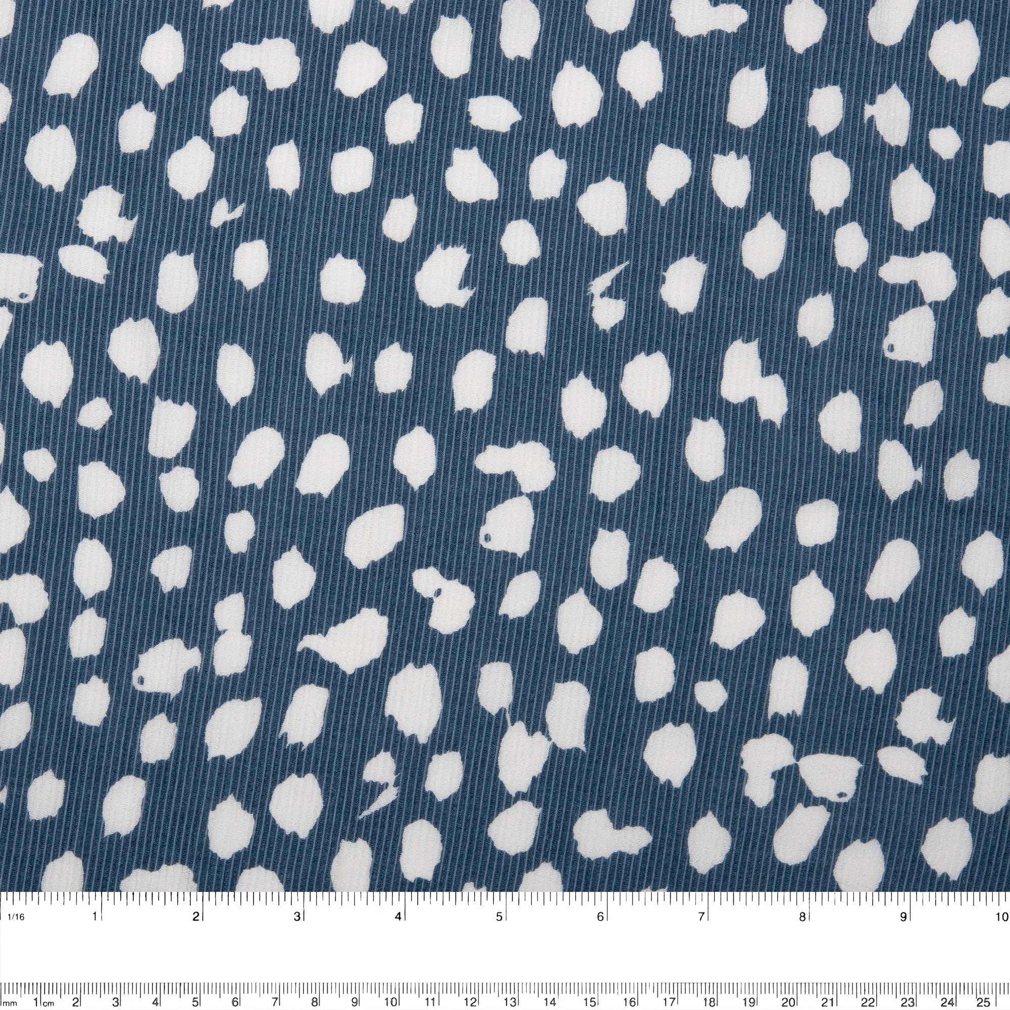 Viscose - CHLOE - Abstract dot -  Blue