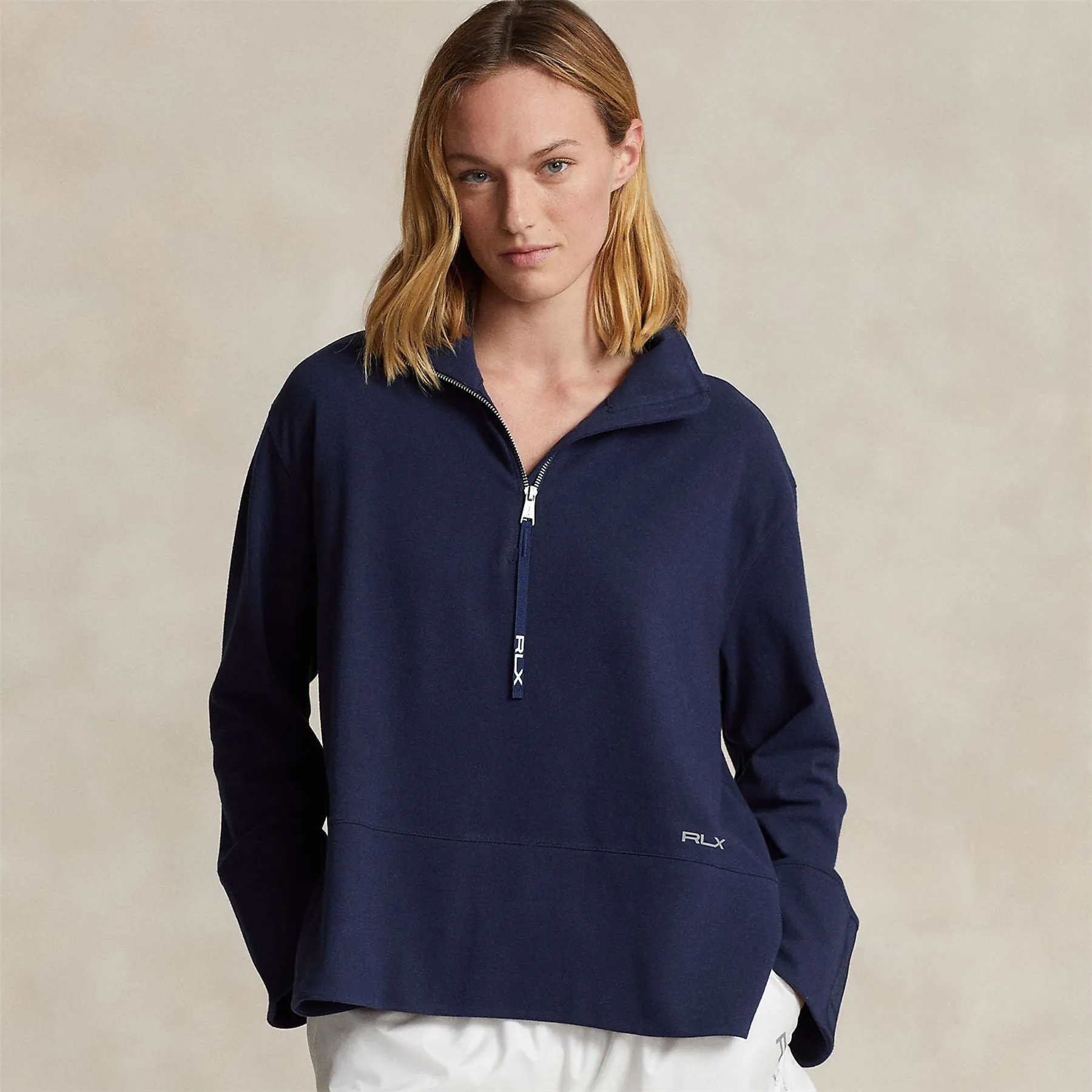 Womens Performance Funnelneck Pullover Refined Navy - SS24