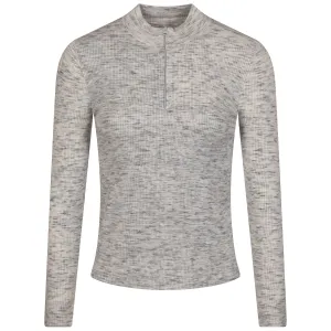 Womens Spaced Dye Quarter Zip Mid Layer Grey - AW23