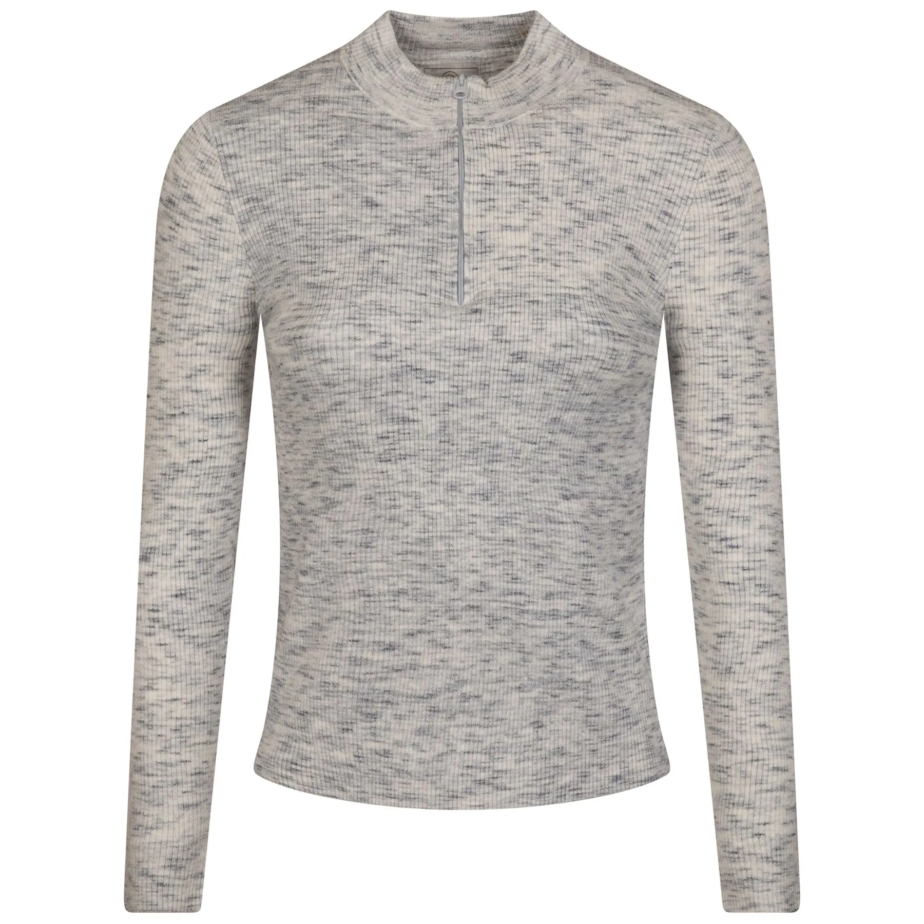 Womens Spaced Dye Quarter Zip Mid Layer Grey - AW23