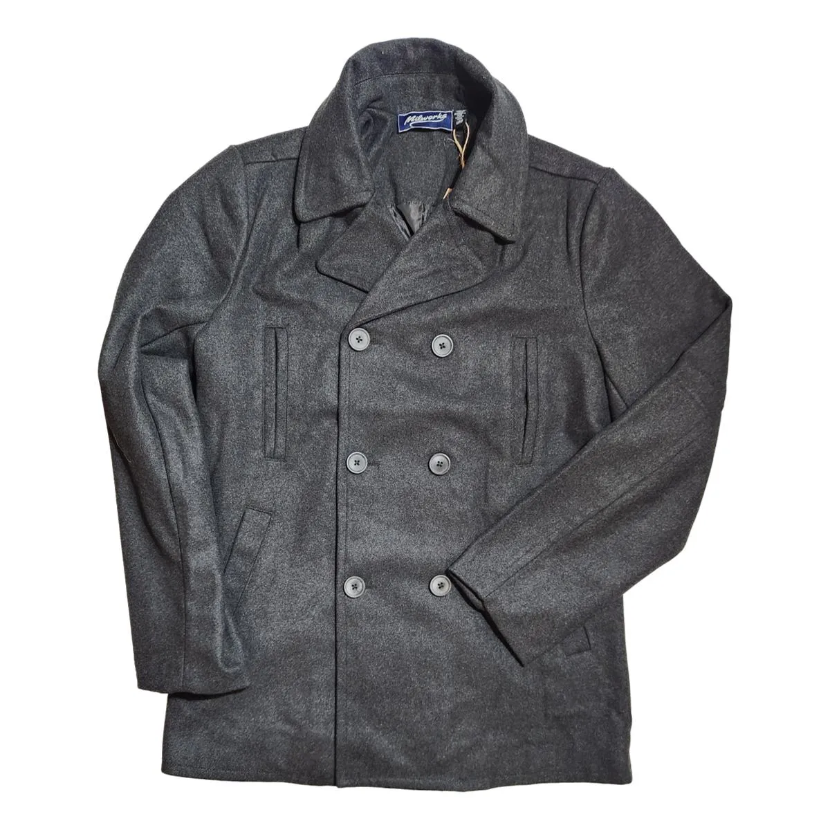 Wool Peacoat Charcoal