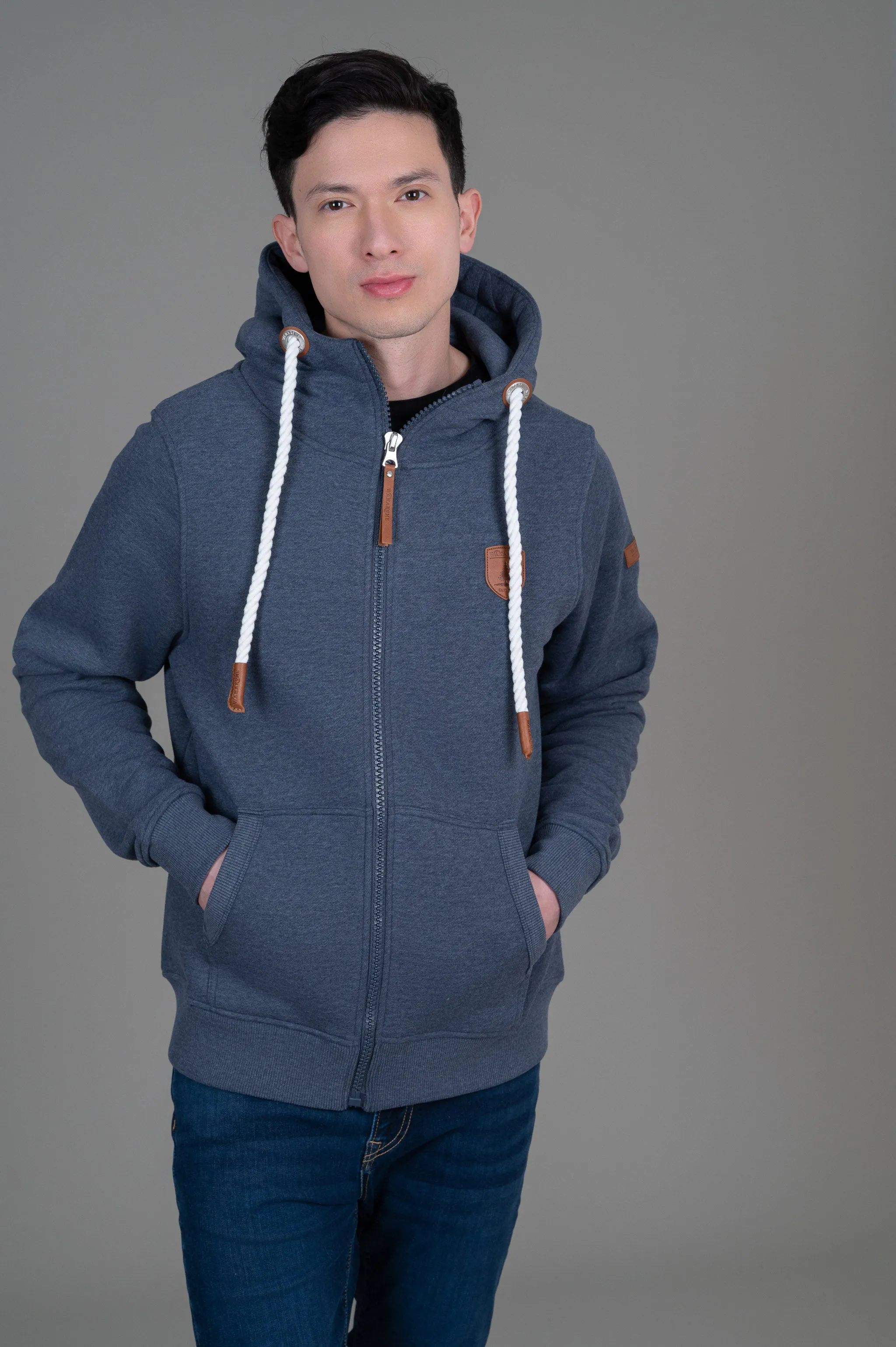 Zeus Navy Full-Zip Hoodie